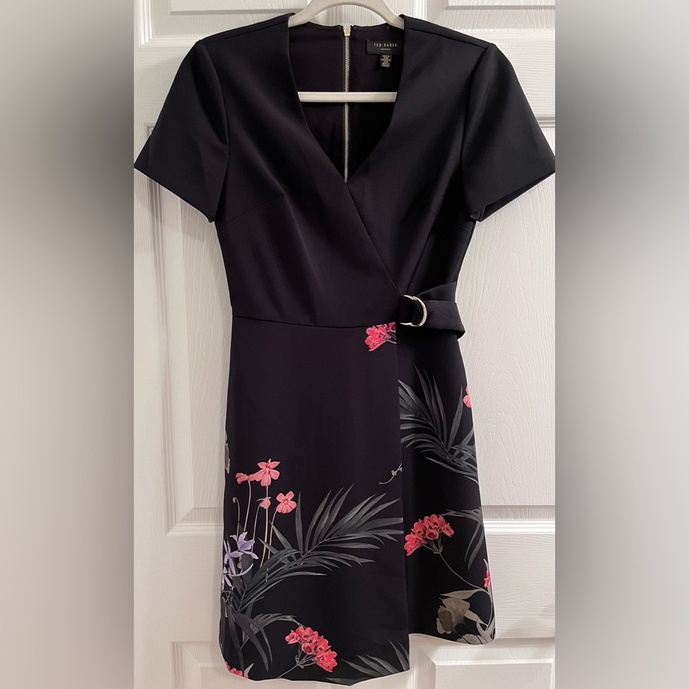 Ted Baker London Mizalia Wrap Detail Skater Dress - Picture 4 of 6